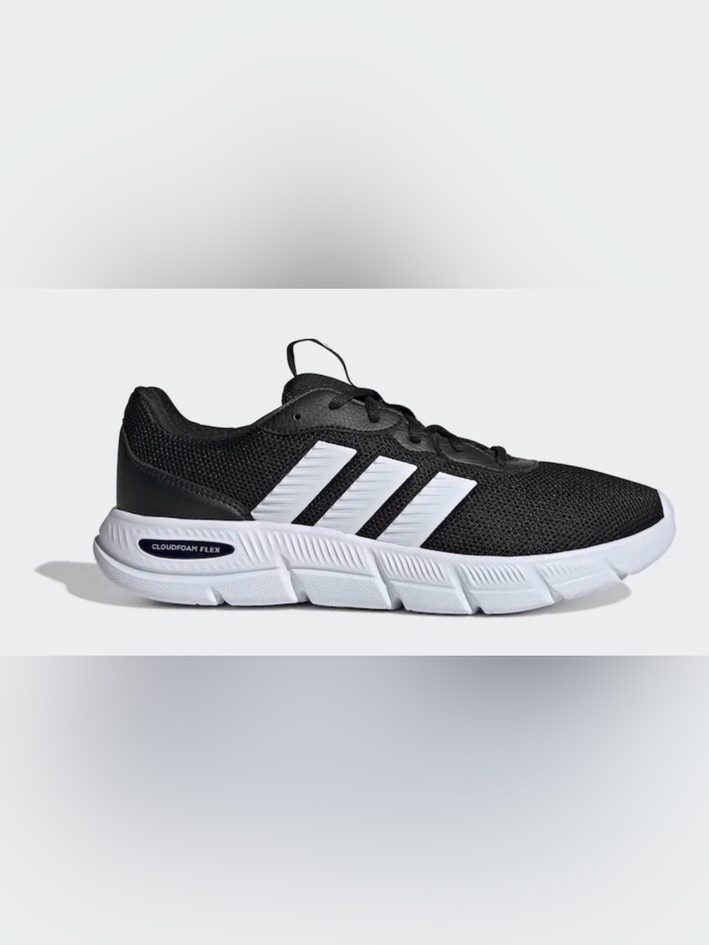 NEW adidas Women’s Black & White Lightweight Cloudfoam Flex Sneakers size 8 - Picture 2 of 11